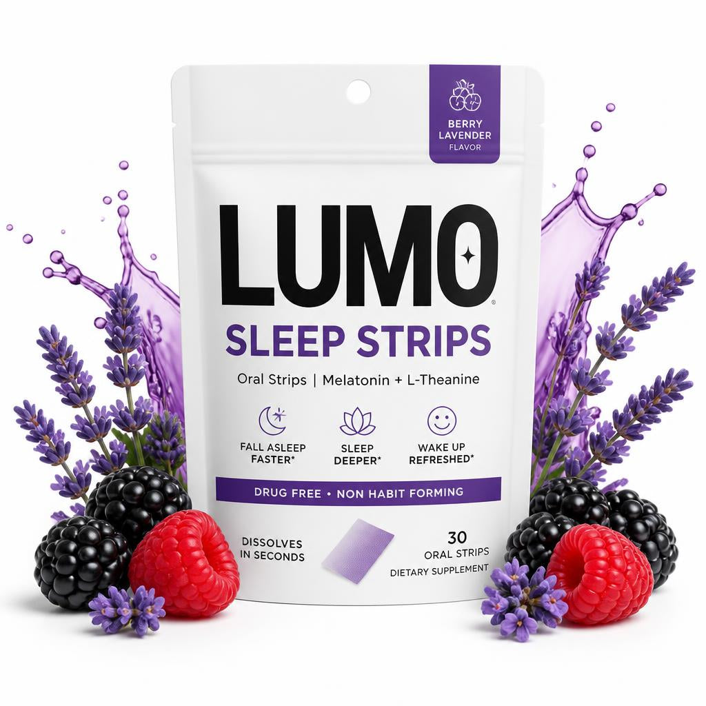 LUMO Sleep Strips Berry Lavender pouch